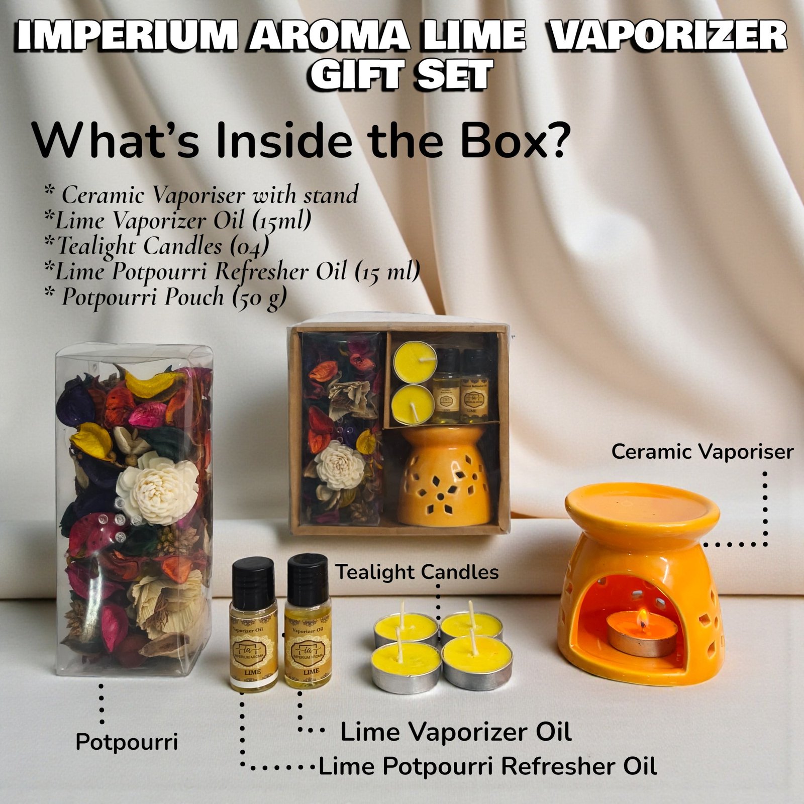 Imperium Aroma Lime Tealight Diffuser - Image 2