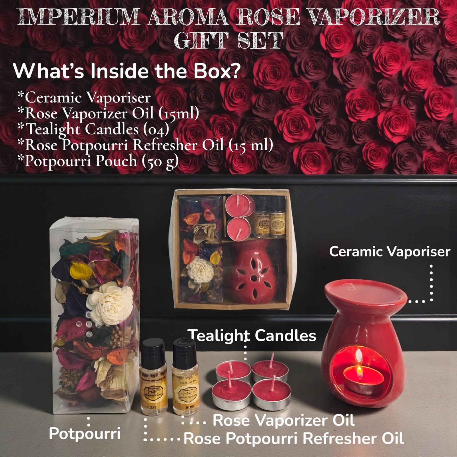 Imperium Aroma Rose Tealight Diffuser